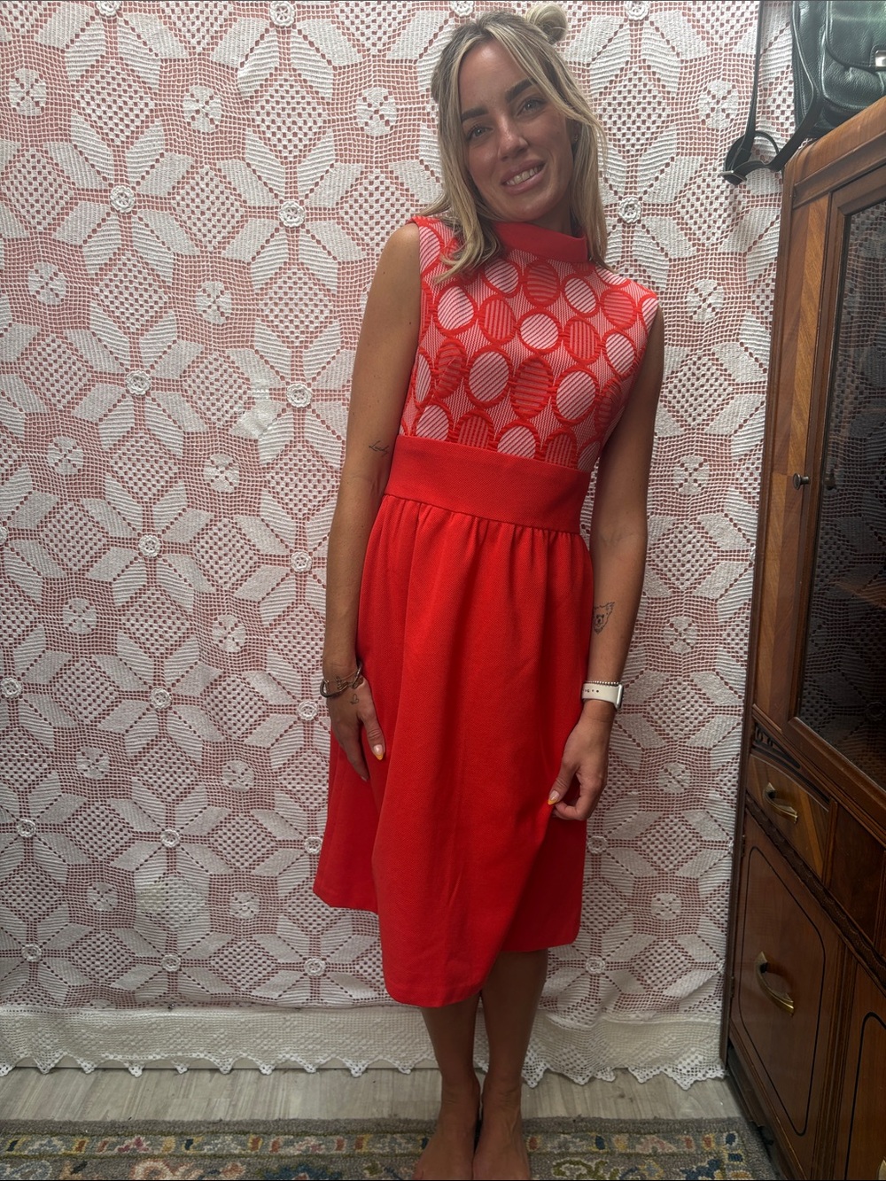Vintage 1960s/70s Leiter’s Mod Knit Dress - Picture 3 of 12